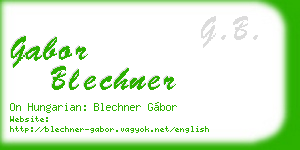 gabor blechner business card